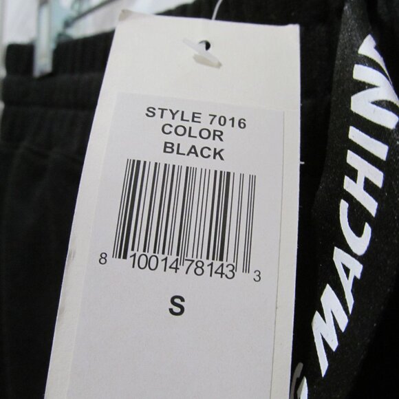 NWT DUBGEE by Whoopi Sweatpants Black & White Joggers w Drawstring Size Small - Picture 6 of 12